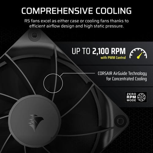 Corsair RS120 Computer behuizing Ventilator 12 cm Zwart 3 stuk(s) - Image 9