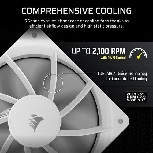 Corsair RS120 Computer behuizing Ventilator 12 cm Wit 3 stuk(s) - Image 9
