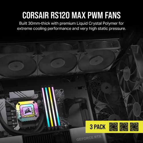 Corsair RS120 MAX Computer behuizing Ventilator 12 cm Zwart 3 stuk(s) - Image 9