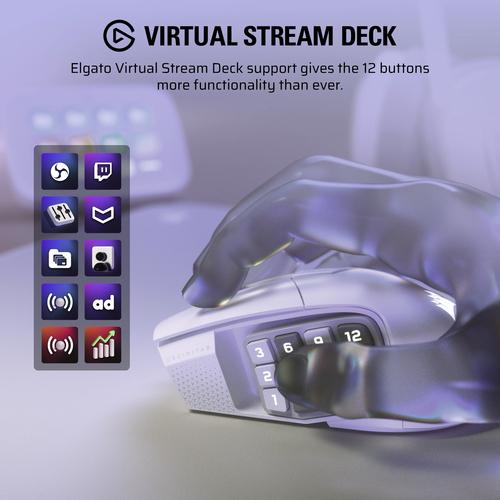 Corsair SCIMITAR ELITE WIRELESS SE muis Gamen Rechtshandig RF-draadloos + Bluetooth Optisch 33000 DPI - Image 6