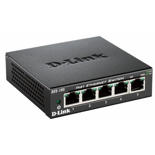 D-Link DES-105 Unmanaged L2 Zwart - Image 1