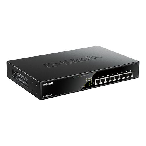 D-Link DGS-1008MP netwerk-switch Unmanaged Gigabit Ethernet (10/100/1000) Power over Ethernet (PoE) 1U Zwart - Image 3