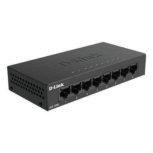 D-Link DGS-108GL Unmanaged Gigabit Ethernet (10/100/1000) Zwart - Image 2