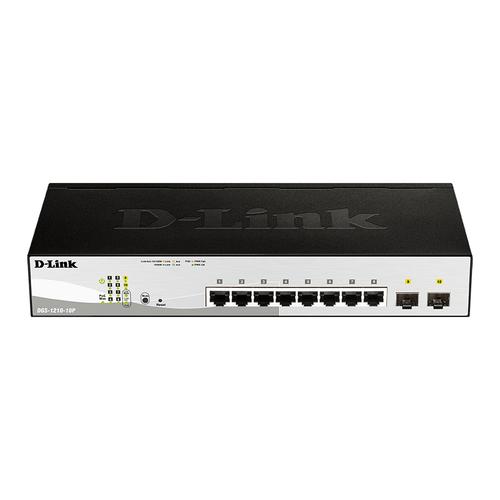 D-Link DGS-1210-10P Managed L2 Gigabit Ethernet (10/100/1000) Power over Ethernet (PoE) 1U Zwart - Image 1
