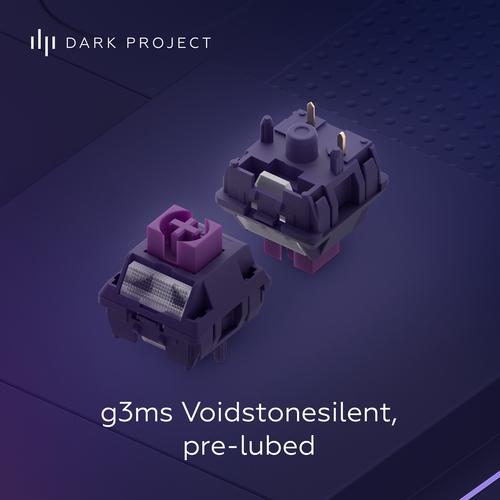 Dark Project ALU87B Celestial, G3MS Voidstone Switch, UK/DE/AT/ES/IT/FI/NO/SE/DK toetsenbord Gamen USB QWERTZ Deens, Engels, Duits, Italiaans, Scandinavisch, Noors, Spaans, Zweeds, Brits Engels Paars - Image 10