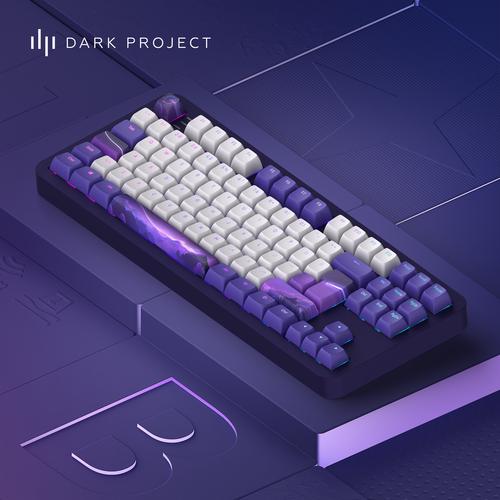 Dark Project ALU87B Celestial, G3MS Voidstone Switch, UK/DE/AT/ES/IT/FI/NO/SE/DK toetsenbord Gamen USB QWERTZ Deens, Engels, Duits, Italiaans, Scandinavisch, Noors, Spaans, Zweeds, Brits Engels Paars - Image 6