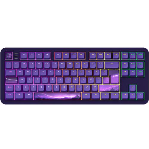 Dark Project ALU87B Celestial, G3MS Voidstone Switch, UK/DE/AT/ES/IT/FI/NO/SE/DK toetsenbord Gamen USB QWERTZ Deens, Engels, Duits, Italiaans, Scandinavisch, Noors, Spaans, Zweeds, Brits Engels Paars - Image 9