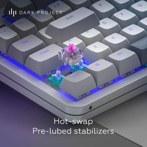 Dark Project DPKB_DAYLIGHT_87_ISO toetsenbord Gamen USB Deens, Engels, Fins, Duits, Italiaans, Scandinavisch, Noors, Spaans, Zweeds, Brits Engels, UK International Licht Grijs - Image 5