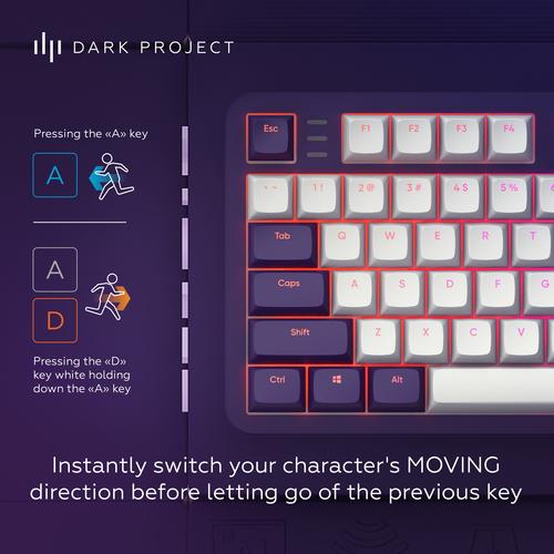 Dark Project DPKB_VIOLET_ 87_ISO toetsenbord Gamen USB QWERTZ Deens, Engels, Fins, Duits, Italiaans, Scandinavisch, Noors, Spaans, Zweeds, Brits Engels Violet - Image 7