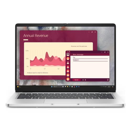 DELL Pro 14 PC14250 Intel Core Ultra 5 235U Laptop 35,6 cm (14") Full HD+ 16 GB DDR5-SDRAM 512 GB SSD Wi-Fi 6E (802.11ax) Windows 11 Pro US International Platina - Image 1