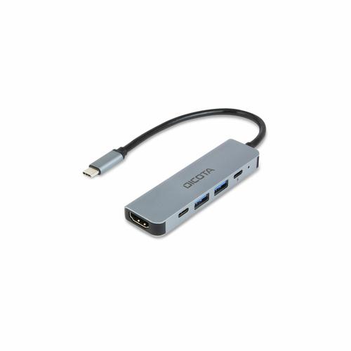 DICOTA D32060 interface hub USB Type-C Zilver - Image 1