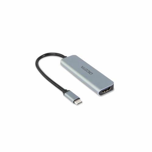 DICOTA D32060 interface hub USB Type-C Zilver - Image 2