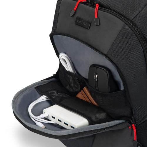 DICOTA D32119-RPET rugzak Casual rugzak Zwart, Rood Polyester, Gerecycleerd polyethyleentereftalaat (rPET) - Image 7