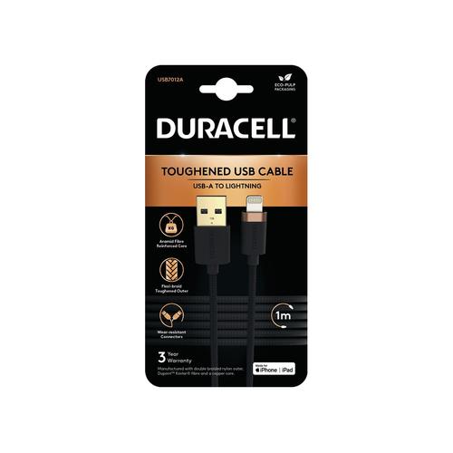 Duracell USB7012A Lightning-kabel 1 m Zwart - Image 1