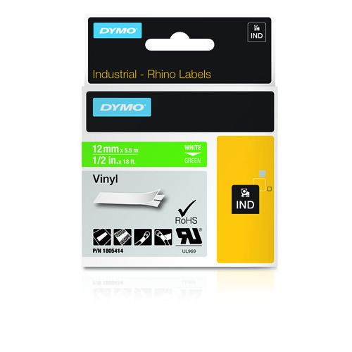 DYMO 1805414 labelprinter-tape Wit op groen