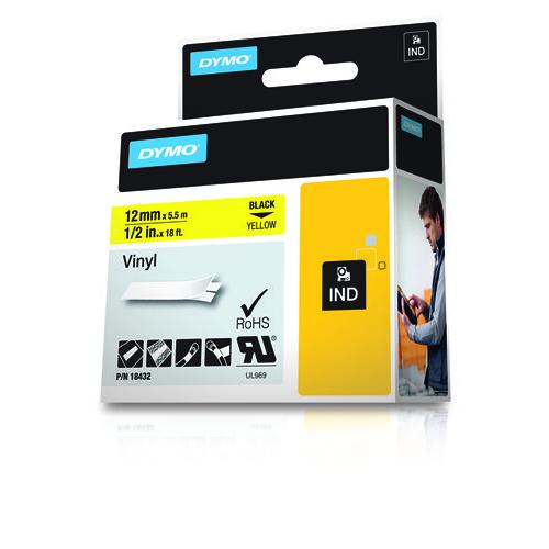 DYMO 18432 labelprinter-tape Zwart op geel - Image 2
