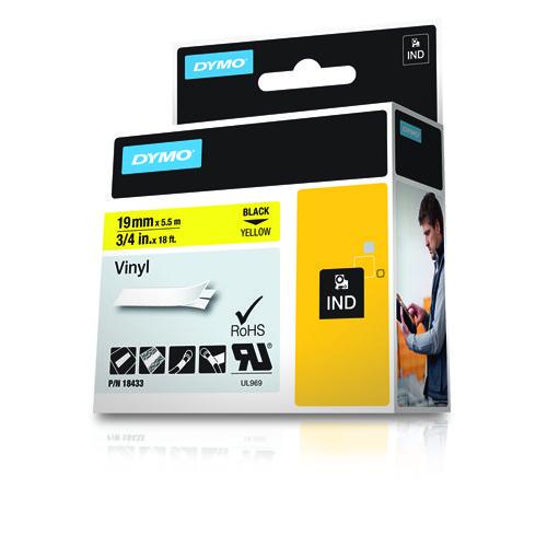 DYMO 18433 labelprinter-tape Zwart op geel - Image 2
