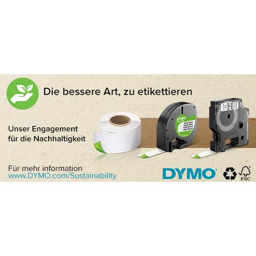 DYMO D1 -Standard Labels - Black on Yellow - 12mm x 7m - Image 7