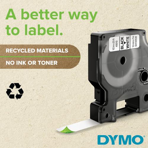DYMO D1 -Standard Labels - White on Black - 19mm x 7m - Image 4