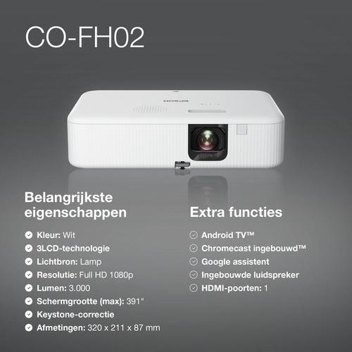 Epson CO-FH02 Smart Full HD-projector, 3000 lumen, scherm van maximaal 391 inch - Image 4