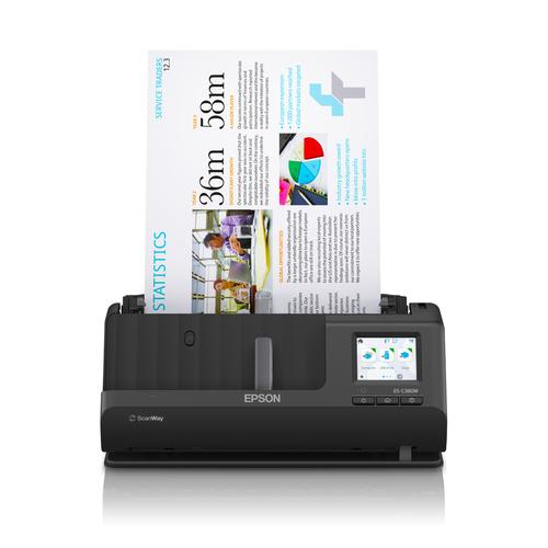 Epson ES-C380W compacte A4-documentscanner met Wi-Fi-connectiviteit en U-traject - Image 1