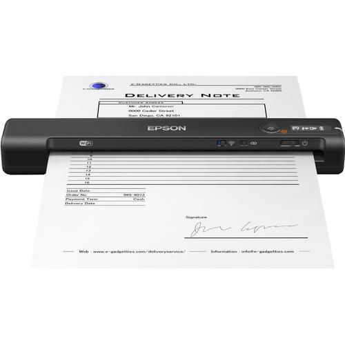 Epson WorkForce ES-60W, snelle draadloze mobiele A4-scanner met Wi-Fi-connectiviteit, ScanSmart-technologie en LCD-scherm