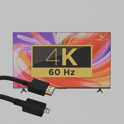 Gembird 3m HDMI-M/micro HDMI-M HDMI kabel HDMI Type A (Standaard) HDMI Type D (Micro) Zwart - Image 3