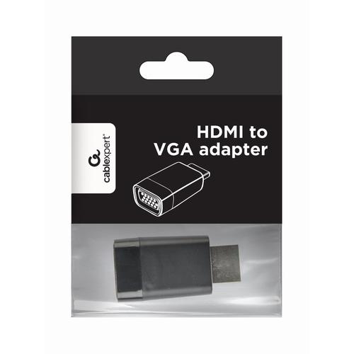 Gembird A-HDMI-VGA-001 tussenstuk voor kabels Zwart - Image 1
