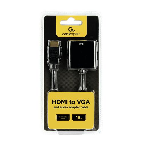 Gembird A-HDMI-VGA-03 video kabel adapter 0,15 m HDMI Type A (Standaard) VGA (D-Sub) Zwart - Image 2