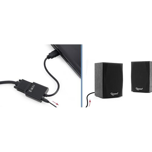 Gembird A-HDMI-VGA-03 video kabel adapter 0,15 m HDMI Type A (Standaard) VGA (D-Sub) Zwart - Image 4