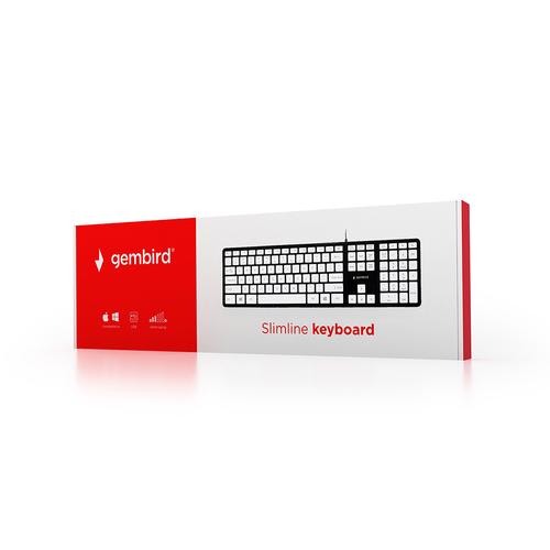 Gembird KB-MCH-02-BKW toetsenbord Kantoor USB QWERTY Engels Zwart, Wit - Image 2