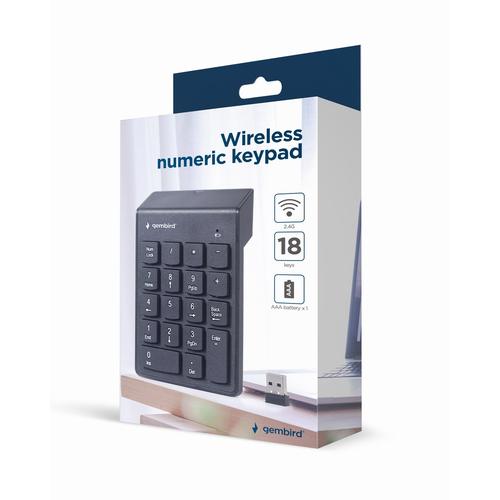 Gembird KPD-W-02 numeriek toetsenbord Laptop/pc Bluetooth Zwart - Image 2