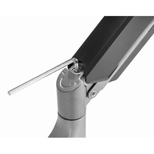 Gembird Monitorarm met gasveer voor 3 monitoren (wandmontage), space grey - Image 7