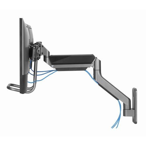 Gembird Monitorarm met gasveer voor 3 monitoren (wandmontage), space grey - Image 8