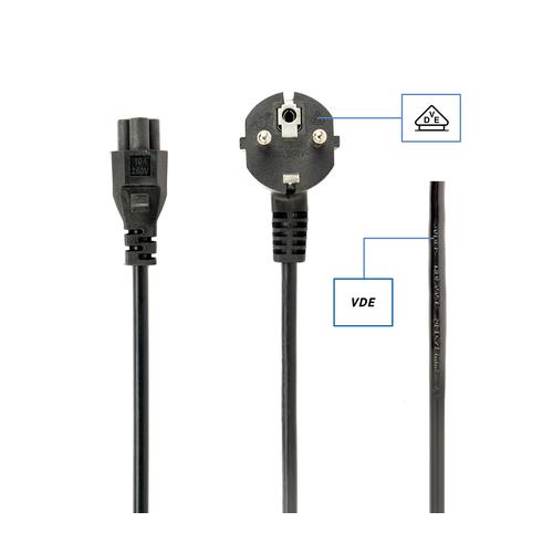 Gembird PC-186-ML12-1M electriciteitssnoer Zwart CEE7/7 C5 stekker - Image 2