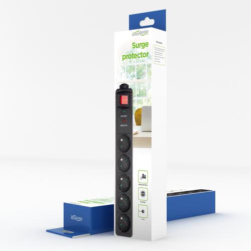Gembird SPF5-C-10 Overspanningsbeveiliging Zwart 5 AC-uitgang(en) 250 V 3 m - Image 3