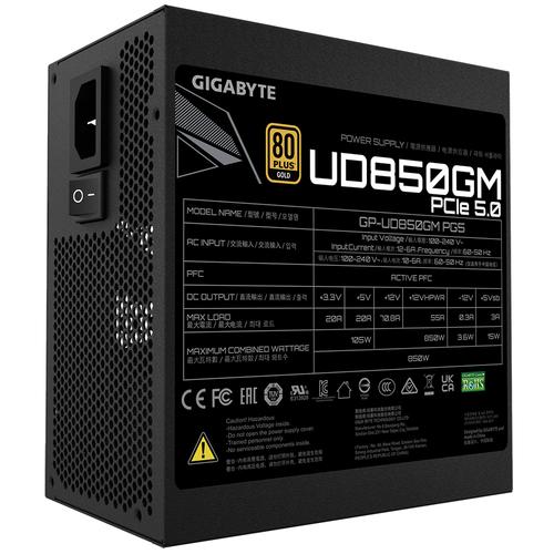 GIGABYTE GP-UD850GM PG5 power supply unit 850 W 20+4 pin ATX ATX Zwart - Image 5