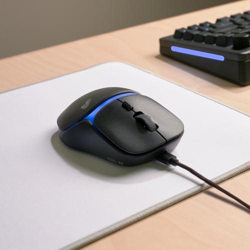 Glorious Gaming - bekabelde gamingmuis Model D3 - Ultralicht 57 g, optische knoppen met klikrate van 130M, 30K DPI BAMF 3.0-sensor, 750 IPS-tracking, 50G-versnelling, ondersteunt elk griptype - Zwart - Image 5