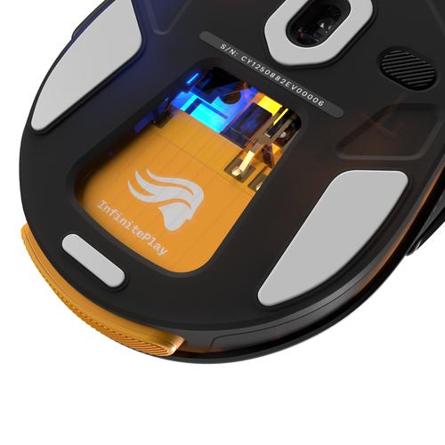 Glorious Gaming - draadloze gamingmuis Model D3 - Uitwisselbaar InfinitePlay-batterijsysteem, 8k polling, 130M click optische schakelaars, licht gewicht van 69 g, 30K DPI optische sensor, RGB - Zwart - Image 2