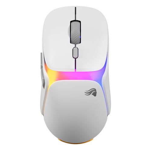 Glorious Gaming - draadloze gamingmuis Model O3 - Uitwisselbaar InfinitePlay-batterijsysteem, 8k polling, 130M click optische schakelaars, licht gewicht van 66 g, 30K DPI optische sensor, RGB - Wit