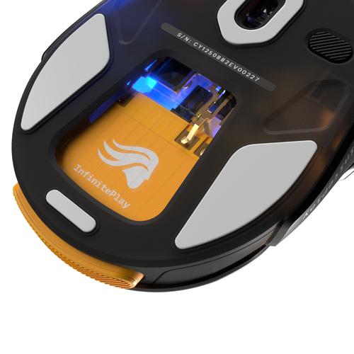 Glorious Gaming - draadloze gamingmuis Model O3 - Uitwisselbaar InfinitePlay-batterijsysteem, 8k polling, 130M click optische schakelaars, licht gewicht van 66 g, 30K DPI optische sensor, RGB - Zwart - Image 2