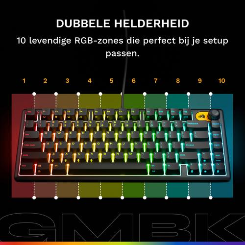 Glorious Gaming Glorious GMBK 75% customizable RGB-toetsenbord - Image 3