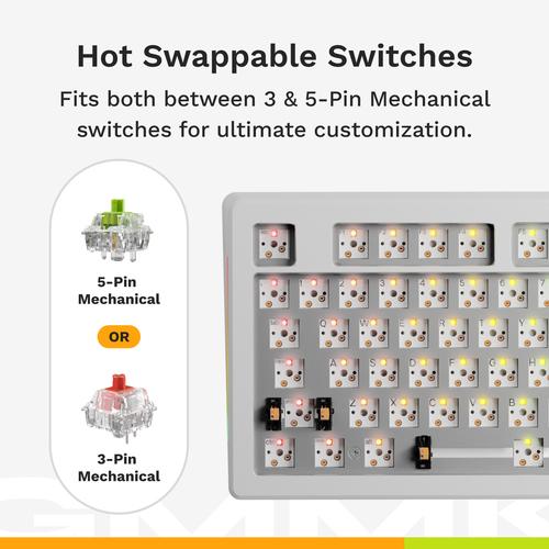 Glorious Gaming GMMK 3 100% Prebuilt toetsenbord Gamen USB QWERTY Amerikaans Engels Wit - Image 4