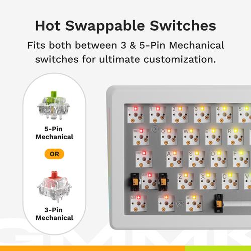 Glorious Gaming GMMK 3 65% Prebuilt toetsenbord Gamen USB QWERTY Amerikaans Engels Wit - Image 3