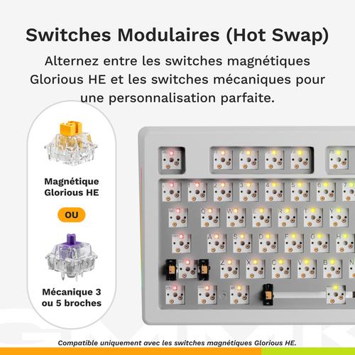 Glorious Gaming GMMK 3 HE 100% Prebuilt toetsenbord Gamen USB QWERTY Amerikaans Engels Wit - Image 6