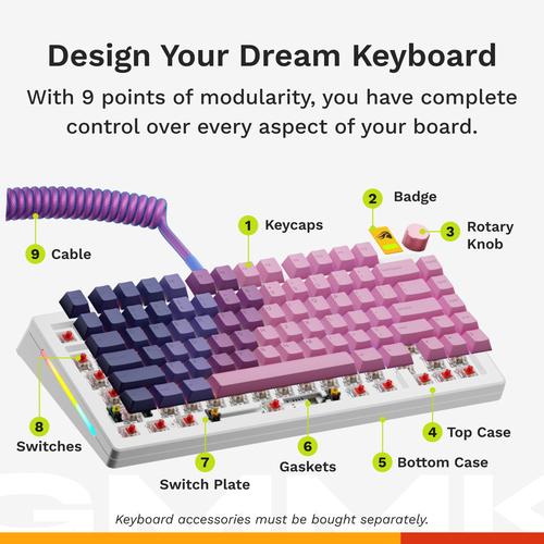 Glorious Gaming GMMK 3 HE 75% Prebuilt toetsenbord Gamen USB QWERTY Amerikaans Engels Wit - Image 8