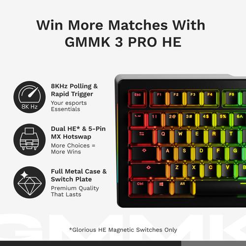 Glorious Gaming GMMK 3 PRO HE 75% Prebuilt toetsenbord Gamen USB QWERTY Amerikaans Engels Zwart - Image 5
