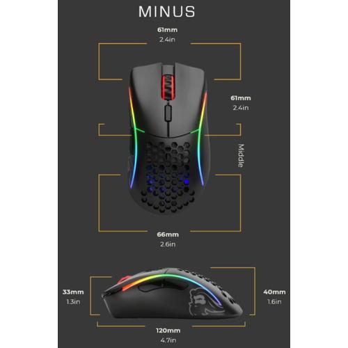 Glorious Gaming Model D Minus muis Gamen Rechtshandig USB Type-A Optisch 3200 DPI - Image 9