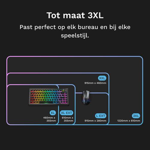 Glorious Gaming Mouse Pad GMP 2 GLED - Groot verlengd - Image 10