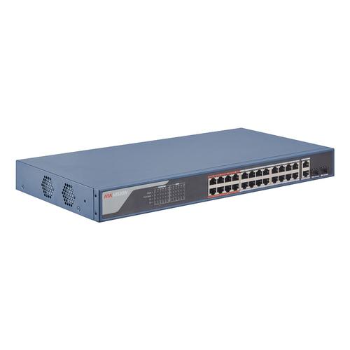 Hikvision DS-3E1326P-EI(B) netwerk-switch Managed Fast Ethernet (10/100) Power over Ethernet (PoE) 1U Blauw - Image 1